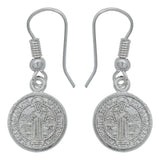 Aretes Doble Vista Gancho San Benito Aro Mujer Aleación