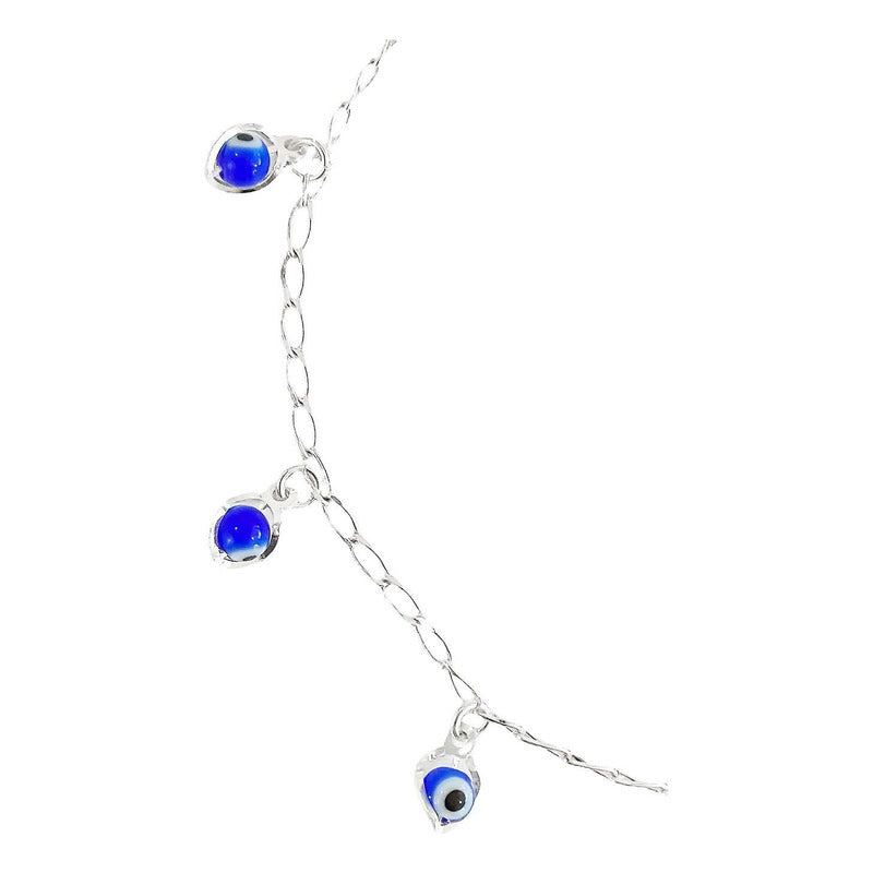 Pulsera Ojo Turco Suerte Colores Regalo Mujer Plata Ley 925