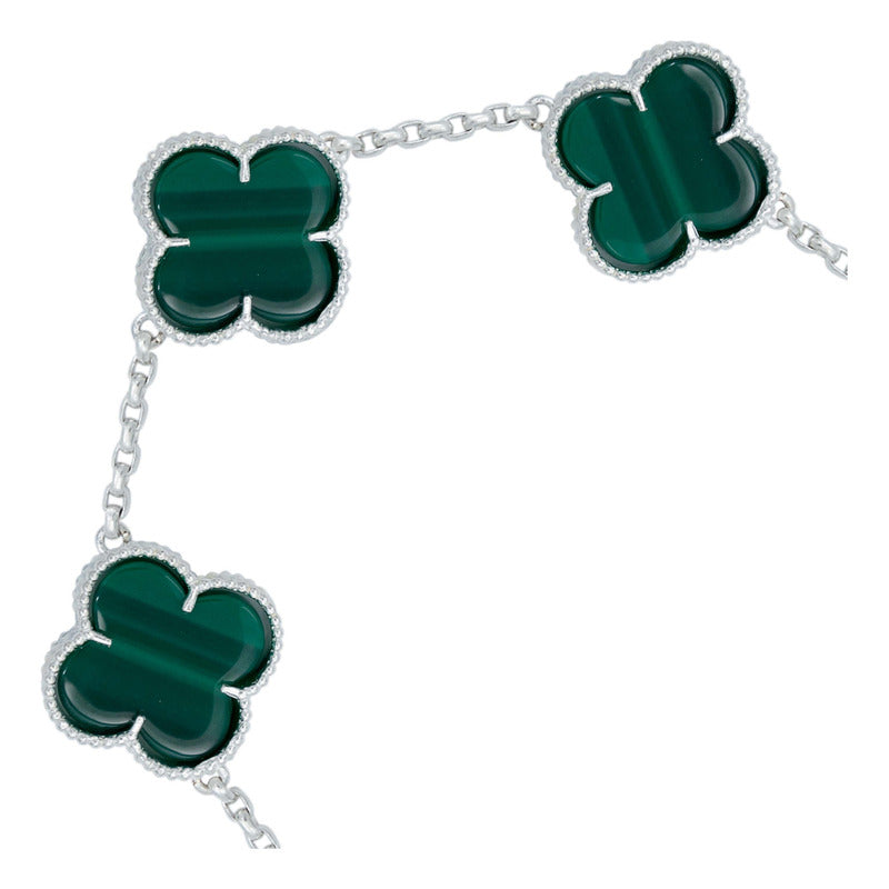 Pulsera Trebol Esmaltado Regalo Hombre Mujer Plata 925