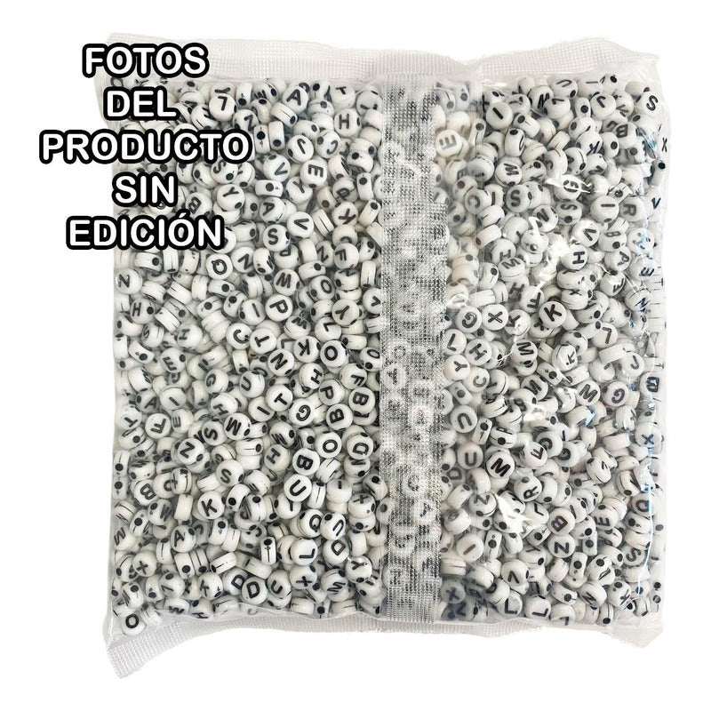 Armado Pulsera Bisuteria Letra 1200pzs + 100 Mts Hilo Nylon