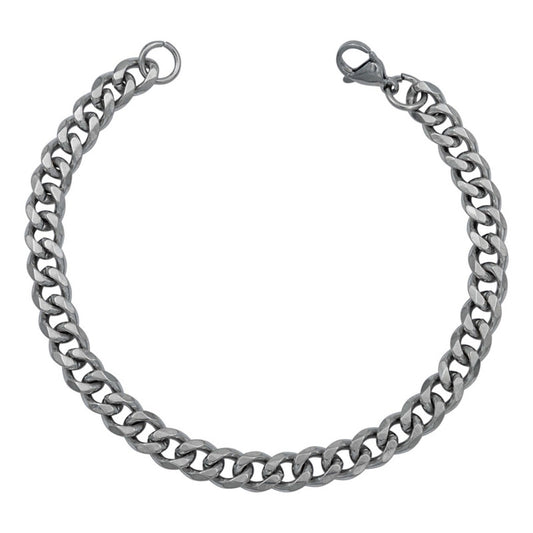 Pulsera Esclava Hombre Y Mujer Cubano Eslabón Acero Plata