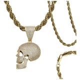 Dije Hombre Calavera Hiphop + Cadena Regalo Chapa Oro 14k