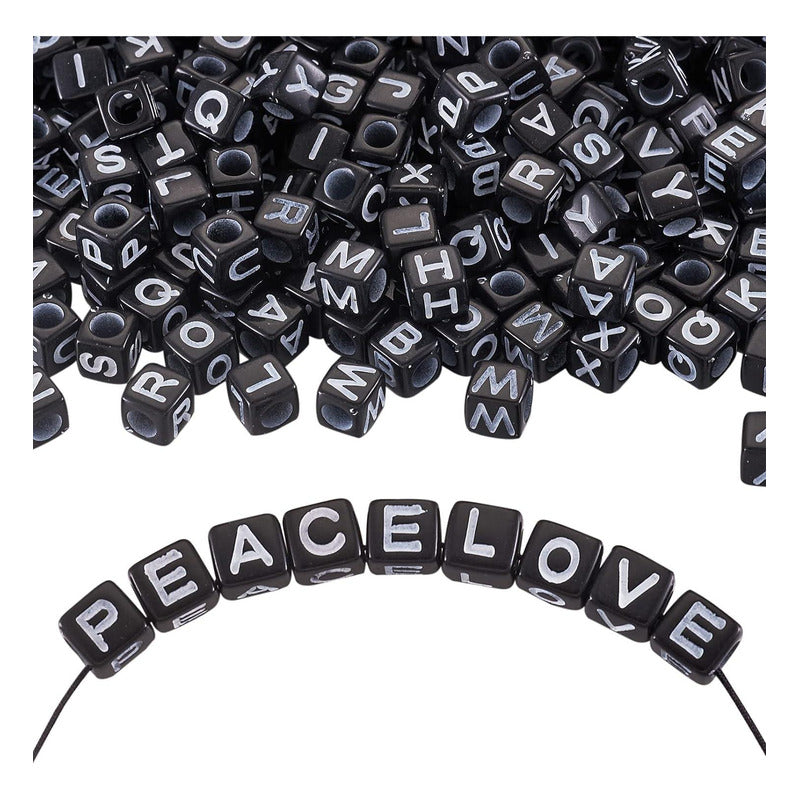 Armado Pulsera Bisuteria Letra 1200pzs + 100 Mts Hilo Nylon