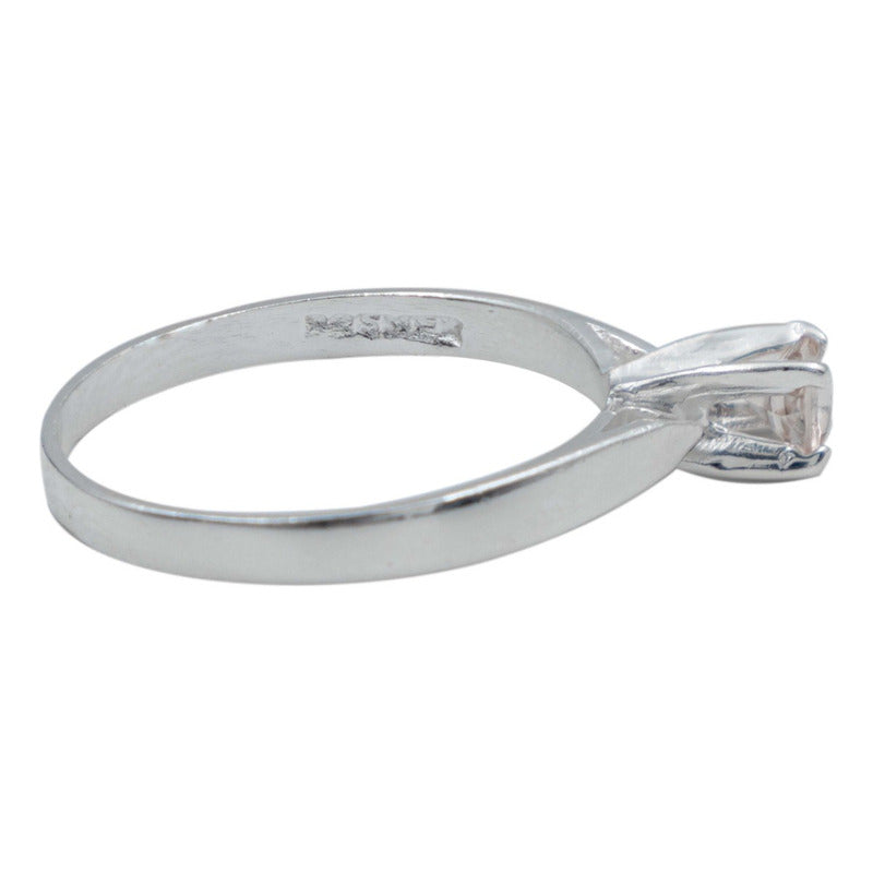 Anillo Promesa Amor Plata Fina 925 Morganita Certificado