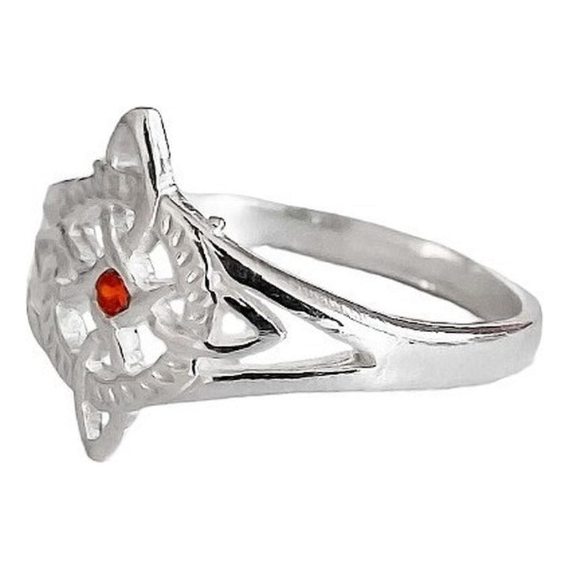 Anillo Nudo De Bruja Con Zirconia De Color Plata Solida 925