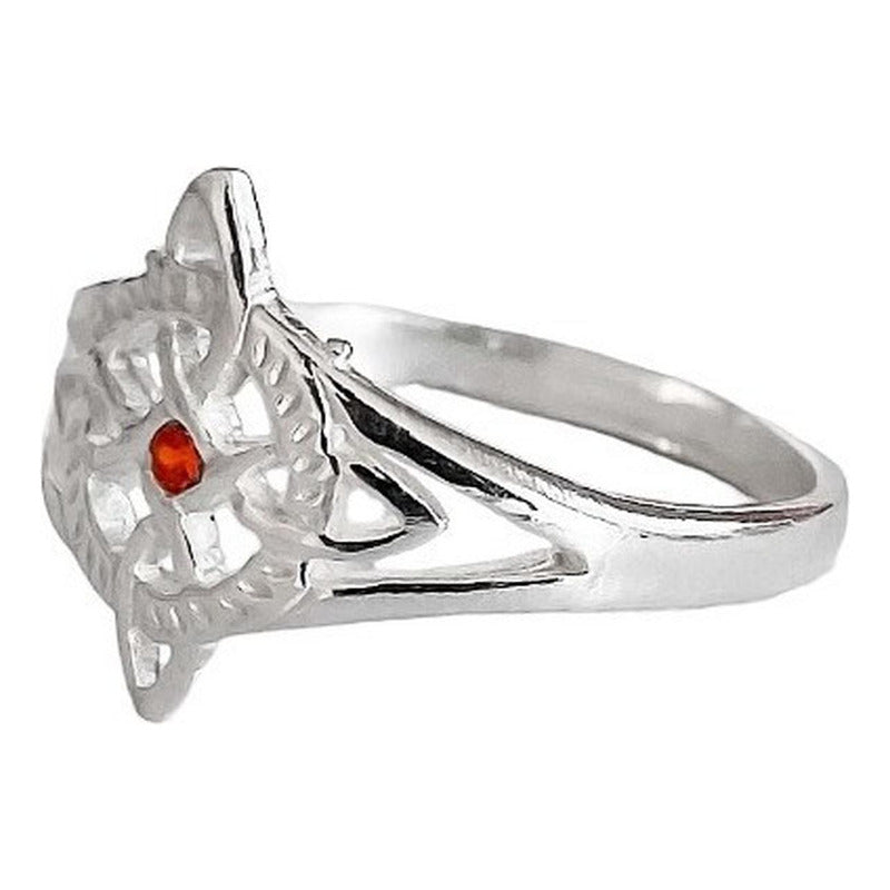 Anillo Nudo De Bruja Con Zirconia De Color Plata Solida 925