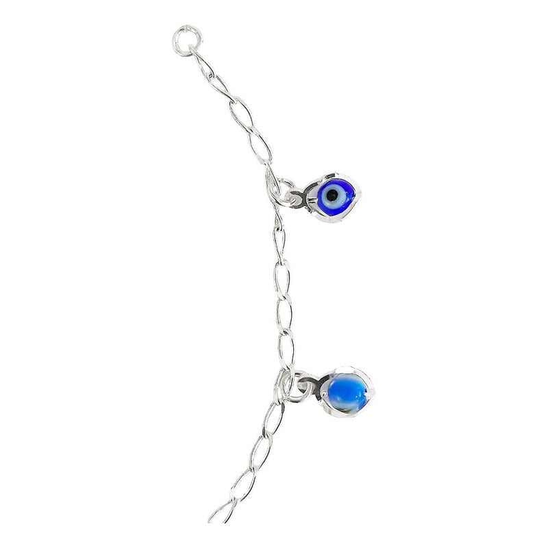 Pulsera Ojo Turco Suerte Colores Regalo Mujer Plata Ley 925