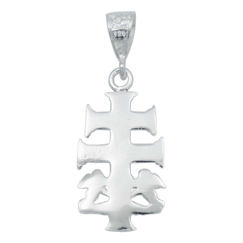 Dije Cruz Caravaca Mediano Angeles Regalo Hombre Plata 925