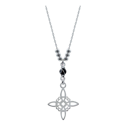 Gargantilla Ajustable Nudo De Bruja Ojo Turco Plata 925