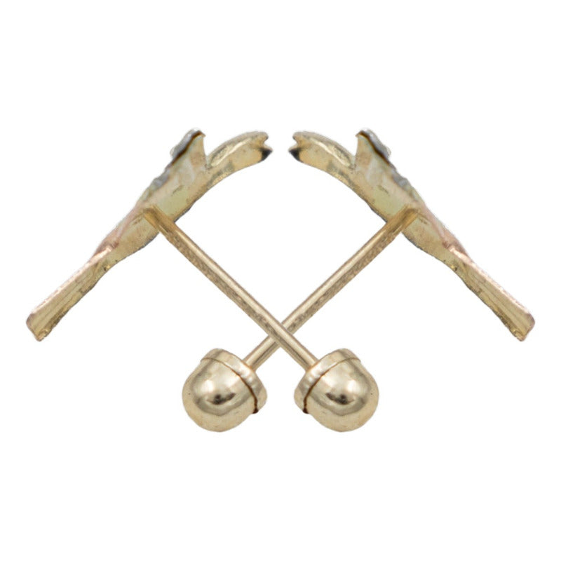 Arete Broquel Colibrí Grande Florentino Mujer Regalo Oro 10k