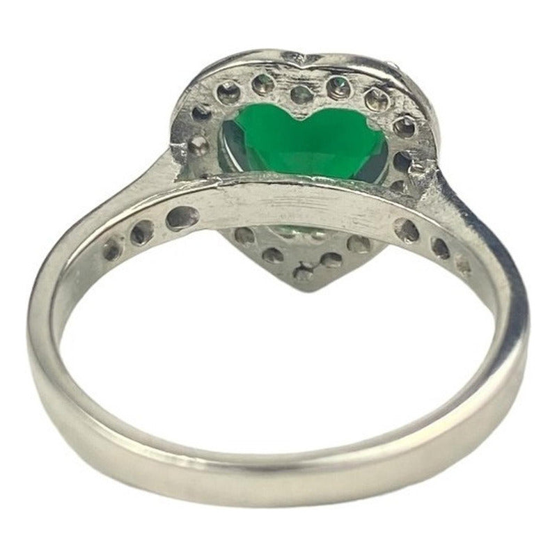 Anillo Solitario Corazón Compromiso Promesa Plata 925