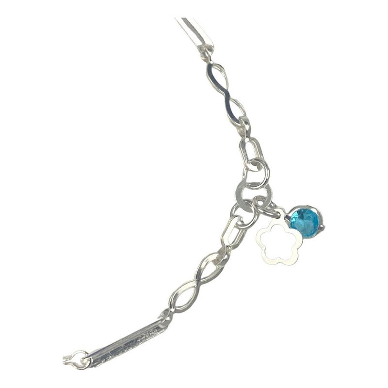 Pulsera Ajustable Corazon Amor Infinito Estrella Plata 925