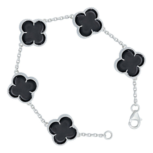 Pulsera Trebol Esmaltado Regalo Hombre Mujer Plata 925