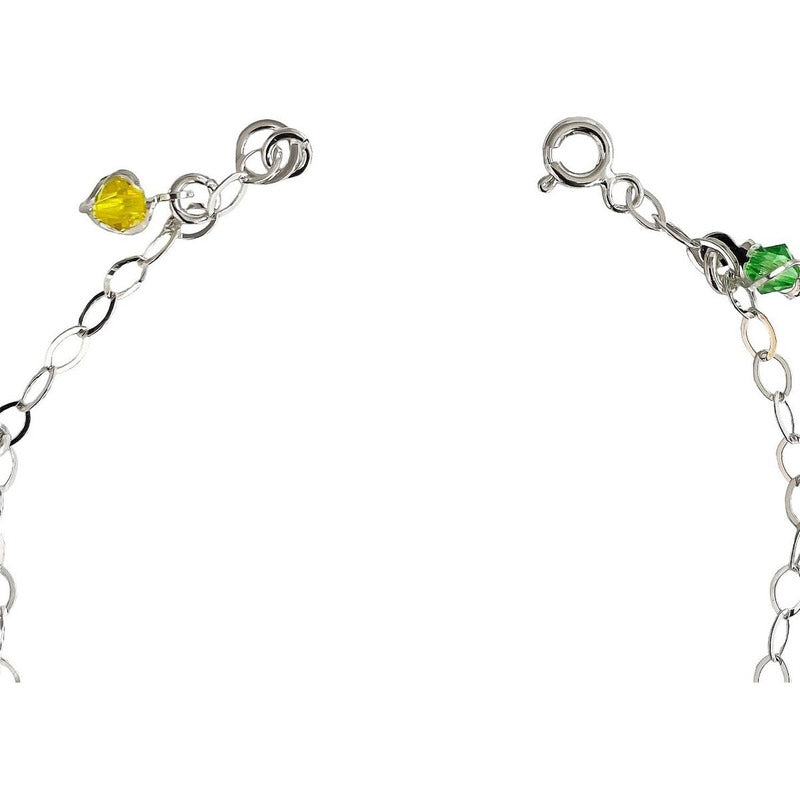 Pulsera Ajustable Flores Primavera Verano Plata Ley 925