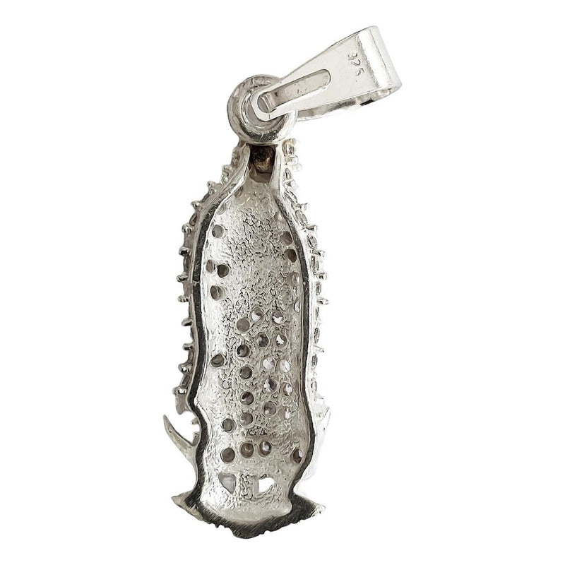 Dije Virgen De Guadalupe Mexico Zirconias Plata 925 4.5 Cm