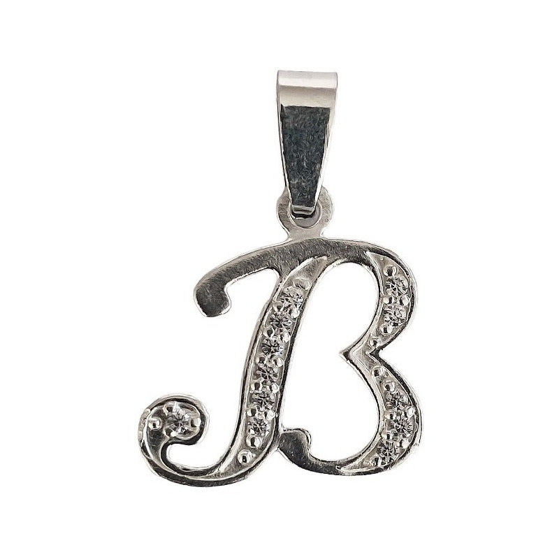 Dije Iniciales Abecedario Zirconias Plata Solida Ley 925