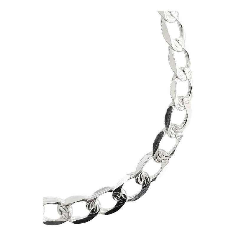 Esclava Hombre Pulsera Cubana Diamantada Plata 925 8 Mm