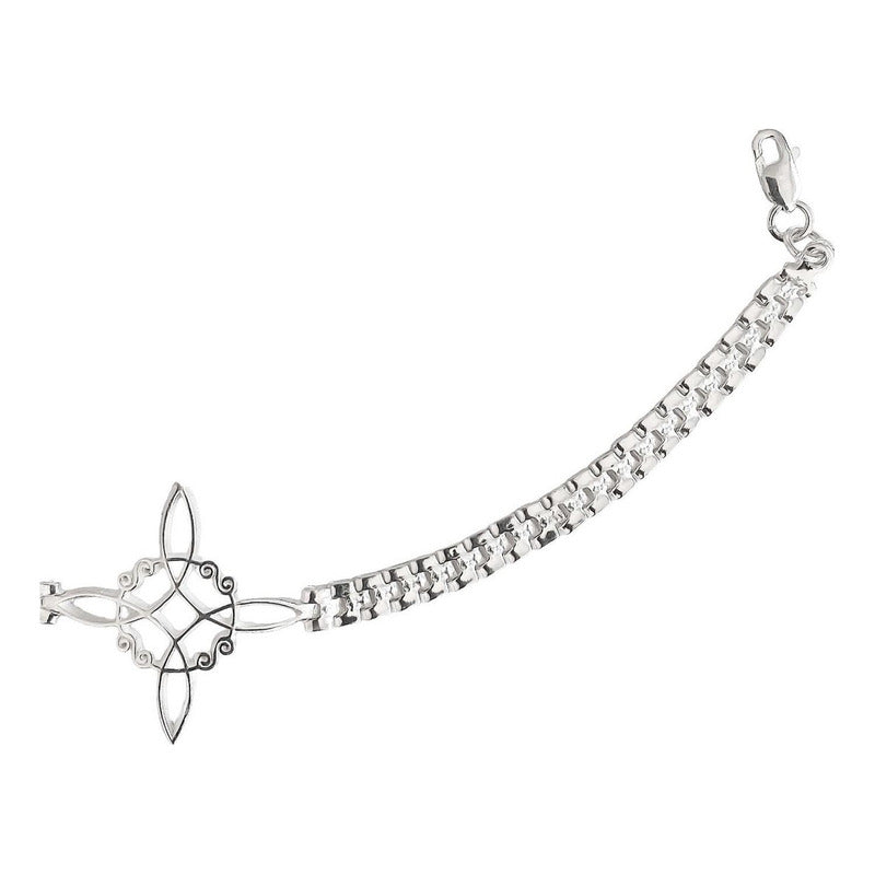 Pulsera Nudo De Bruja Con Zirconias De Colores En Plata S925