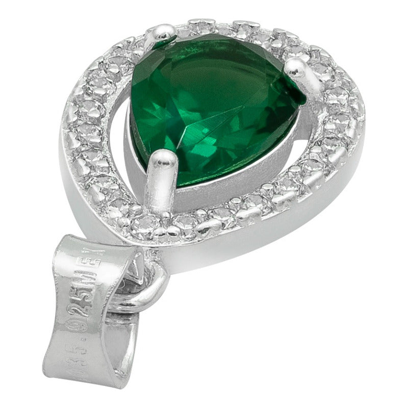 Dije Gota Zirconias Amor Mujer Regalo Joyería Moda Plata 925