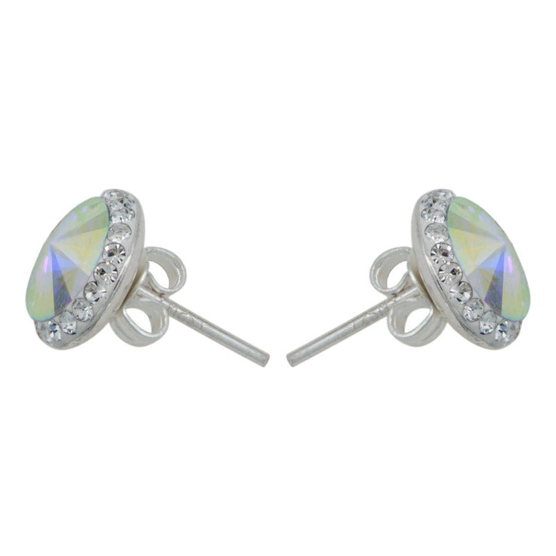 Juego De Cristal Dije Aretes Cadena Mujer Regalo Plata 925