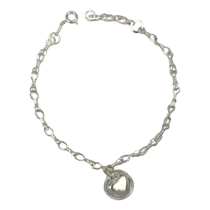 Pulsera Ajustable Corazon Amor Infinito Regalo Amistad Plata