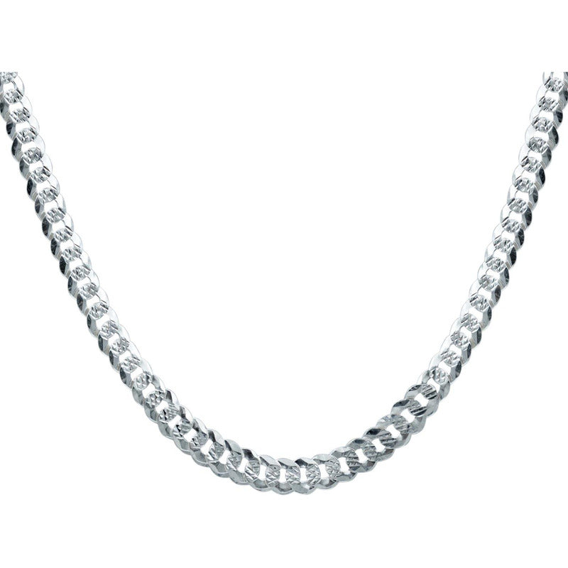 Cadena Gruesa Cubana Hombre Plata Italiana 925 65 Cm X 6 Mm