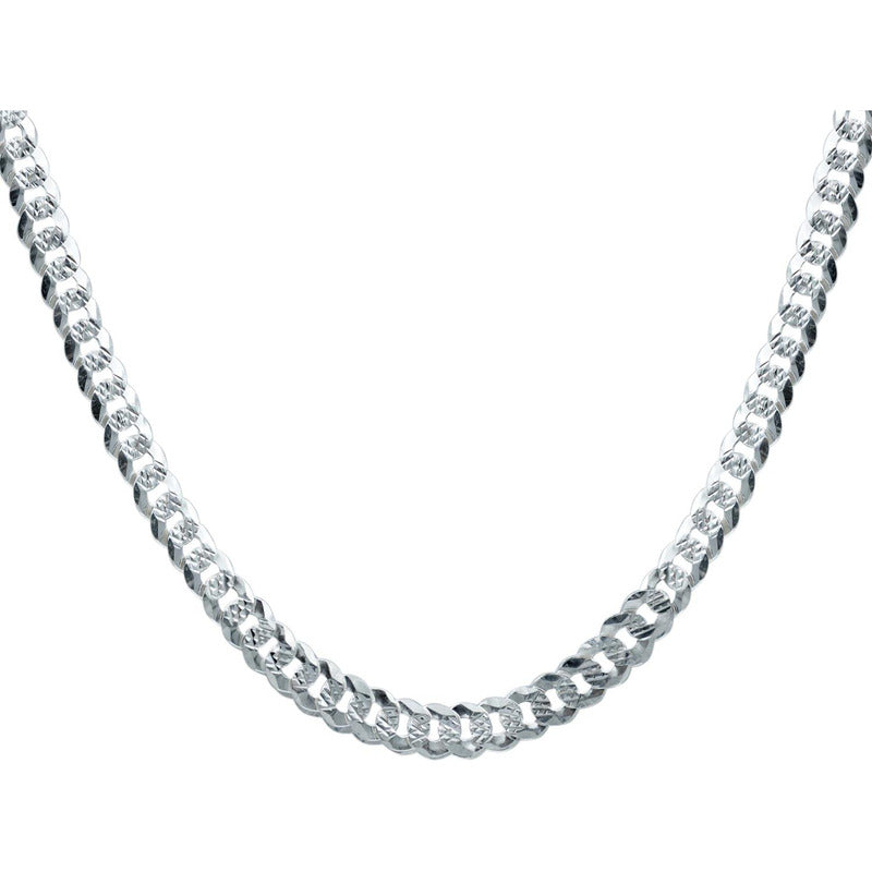 Cadena Gruesa Cubana Hombre Plata Italiana 925 65 Cm X 6 Mm
