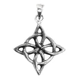 Dije Nudo De Bruja Celta Pavonado Plata Solida Ley 925 Negro