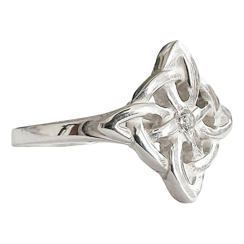 Anillo Nudo De Brujas Celta En Plata 925 Fabricado A Medida