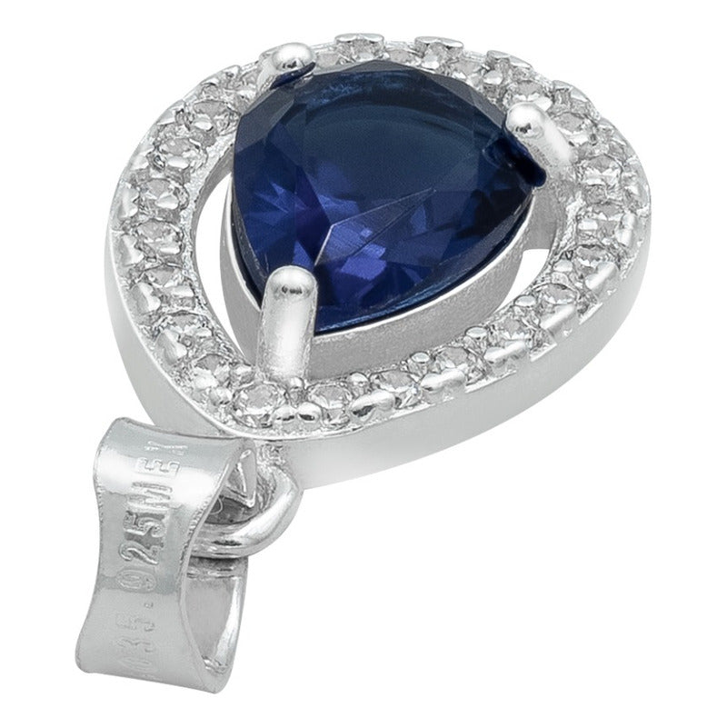 Dije Gota Zirconias Amor Mujer Regalo Joyería Moda Plata 925