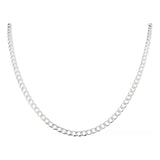 Cadena Cubana Diamantada Barbada Hombre Platas925 65cm X 5mm