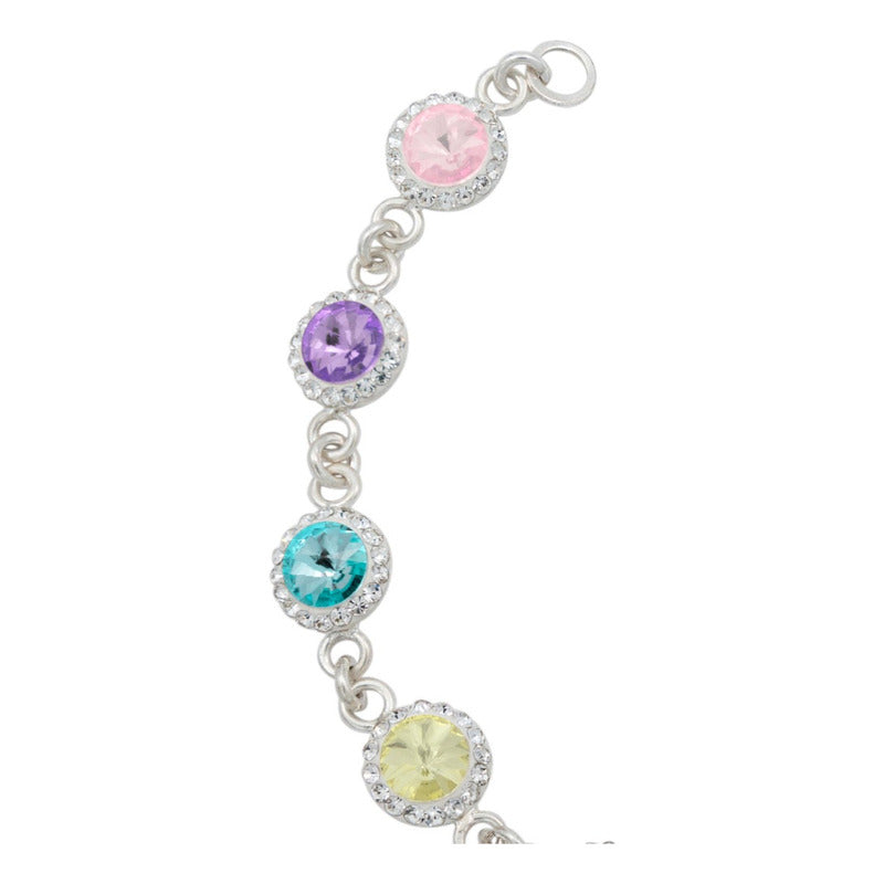 Pulsera Zirconias Piedras Mujer Dama Amor Regalo Plata 925