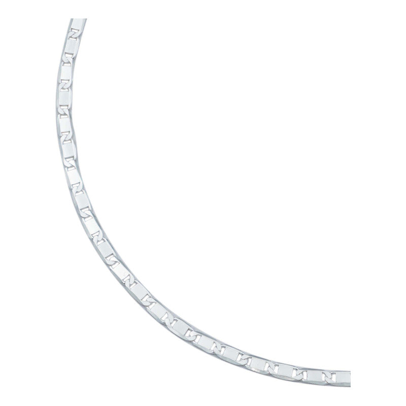 Pulsera Marinera Delgada Lisa Mujer Regalo Amor Plata S925 Plateado 6 Cm 19 Cm