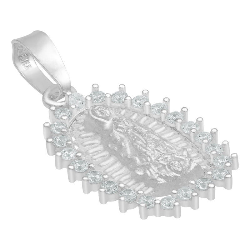 Dije Virgencita Guadalupe Mate Zirconias Regalo Plata 925