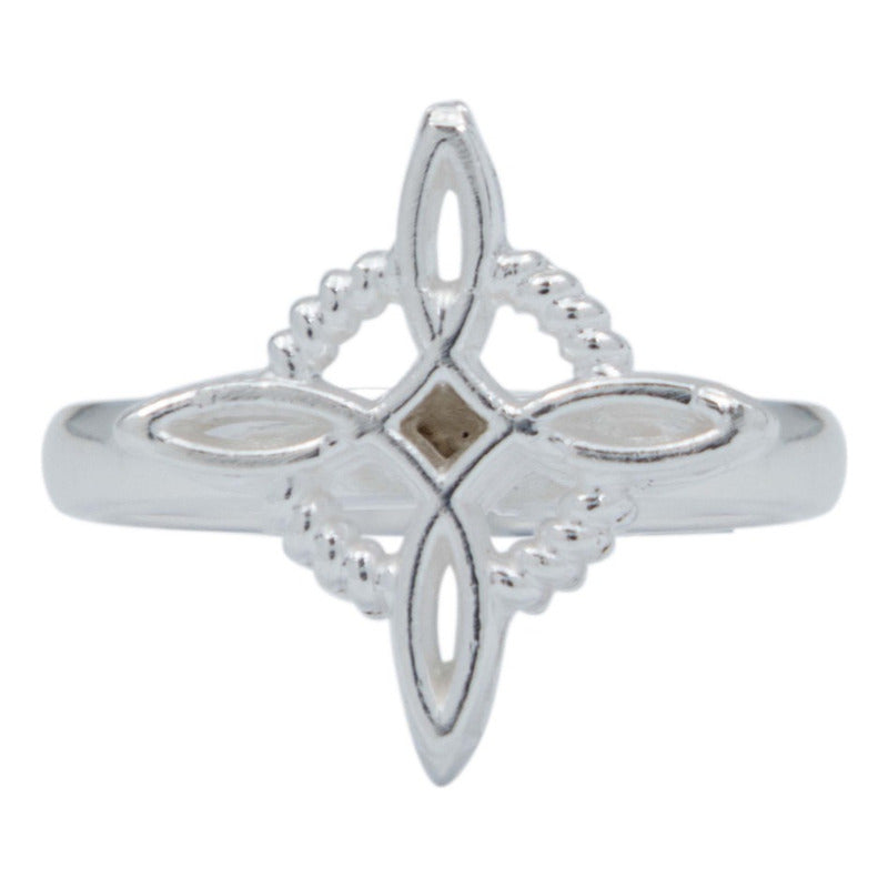 Anillo Nudo De Bruja Celta Liso Clásico Amuleto Plata 925