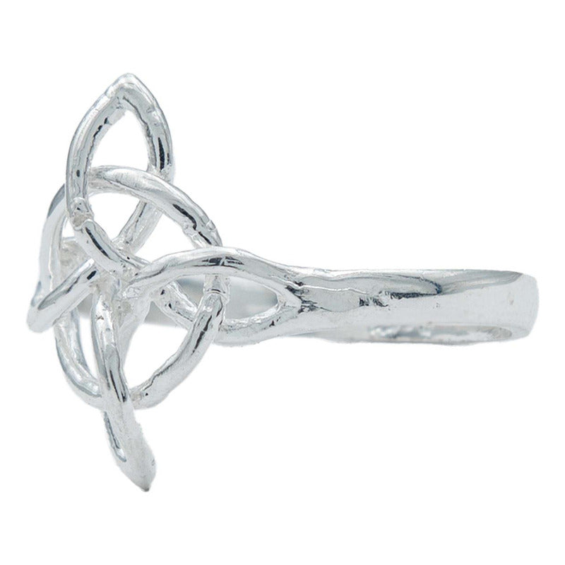 Anillo Nudo De Bruja Celta Artesanal Liso Amuleto Plata 925