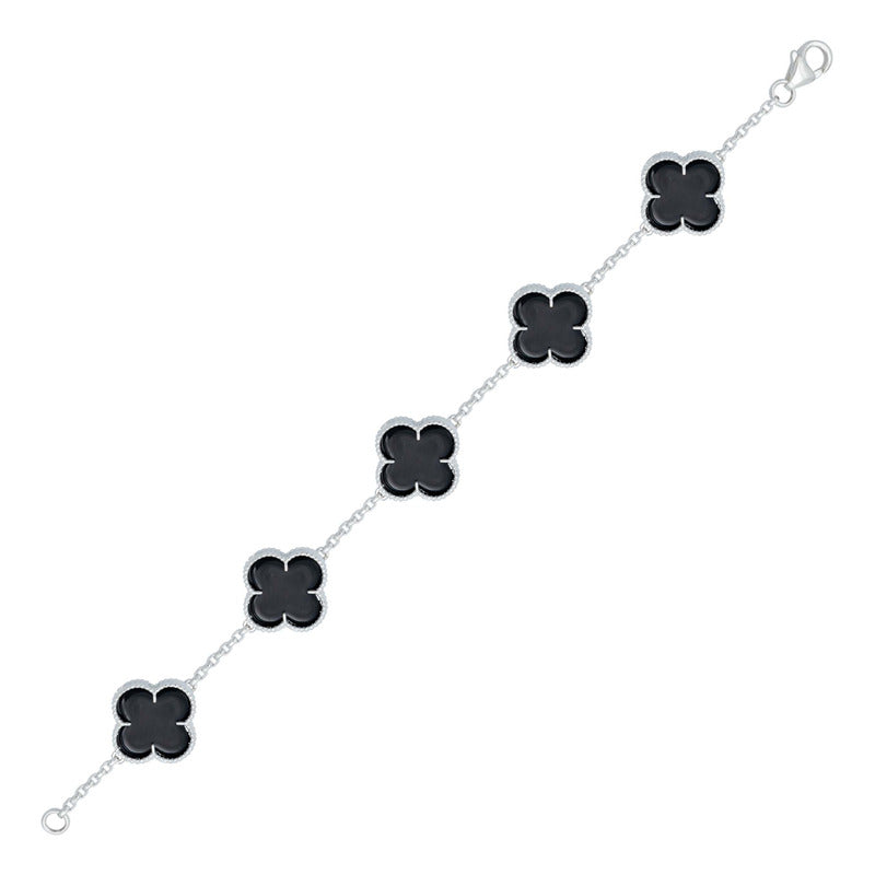 Pulsera Trebol Esmaltado Regalo Hombre Mujer Plata 925