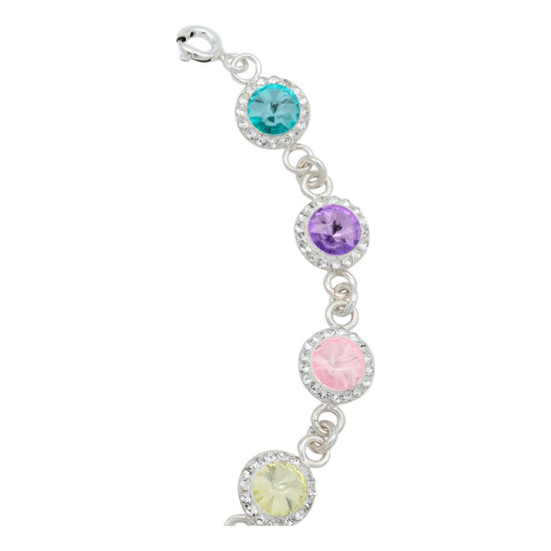 Pulsera Zirconias Piedras Mujer Dama Amor Regalo Plata 925