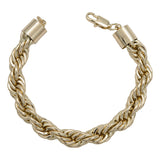 Pulsera Torsal Hombre Chapa De Oro 14k Calidad Premium 10 Mm