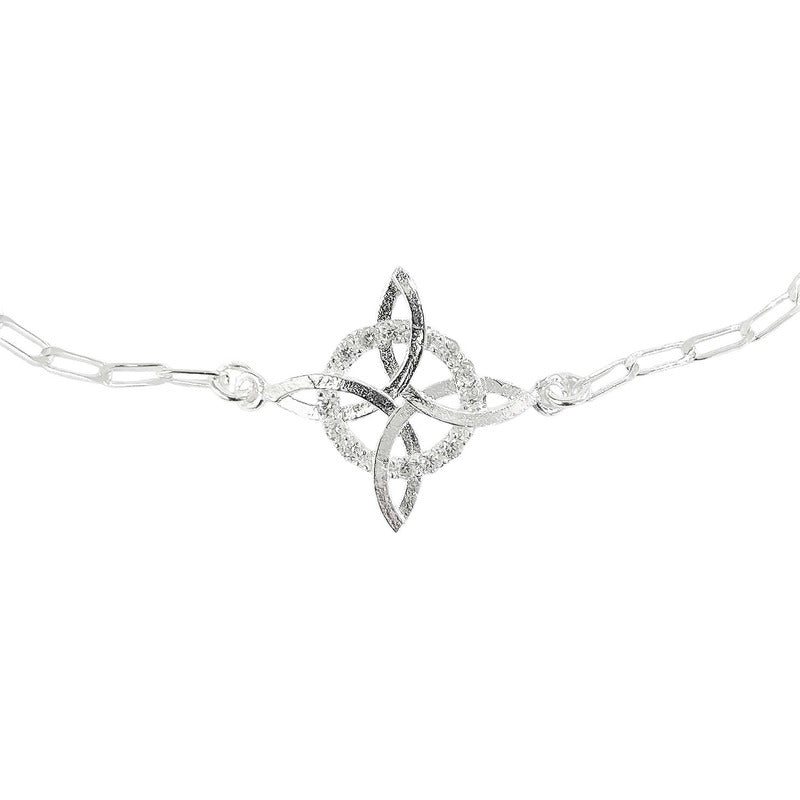 Pulsera Ajustable Nudo De Bruja Varios Colores En Plata 925