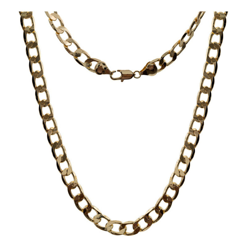 Cadena Cubana Gruesa Hombre Regalo Chapa Premium Oro 14k