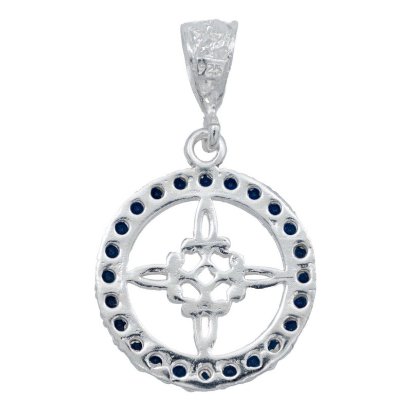 Dije Nudo De Bruja Contorno Zirconias Mujer Plata 925 2.2 Cm