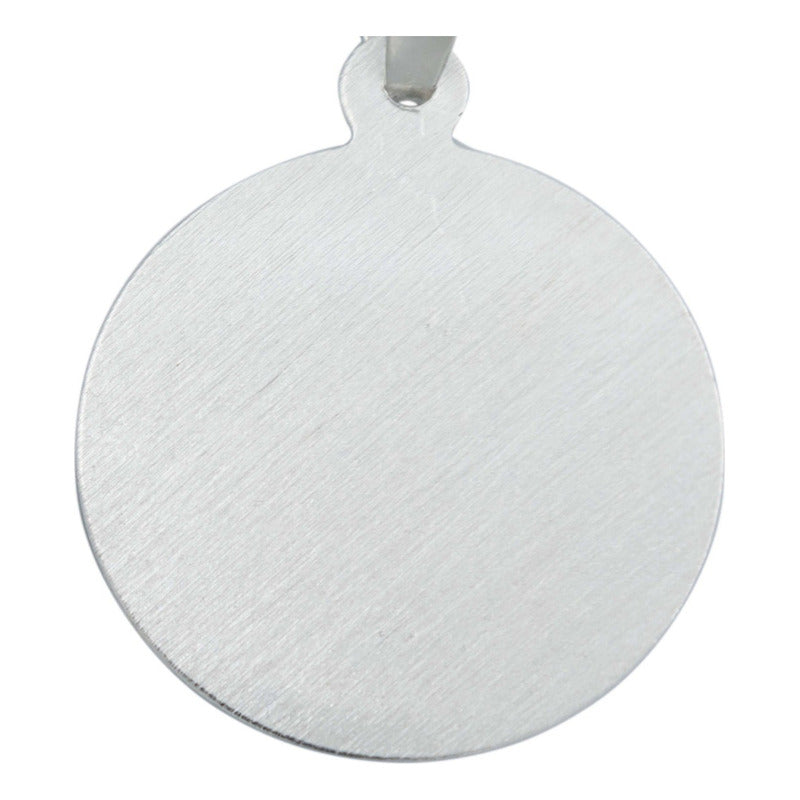 Dije Medalla Diamantada Virgen Guadalupe Plata 925 2.8 Cm Plateado