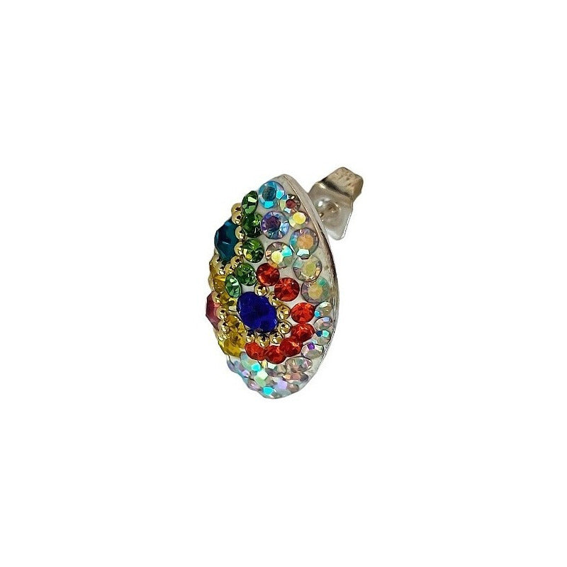 Juego Gigante Completo Artesanal Pavo Real Piedras Plata 925