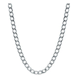 Cadena Cubana Gruesa Diamantada Hombre Plata 925 65cm X 7mm