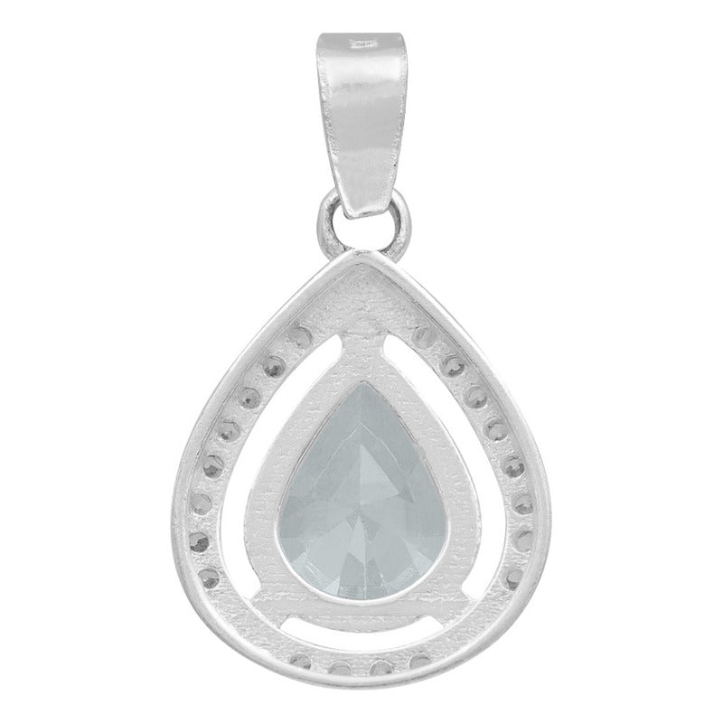 Dije Gota Zirconias Amor Mujer Regalo Joyería Moda Plata 925