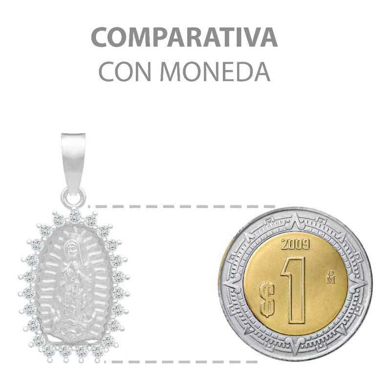 Dije Virgencita Guadalupe Mate Zirconias Regalo Plata 925