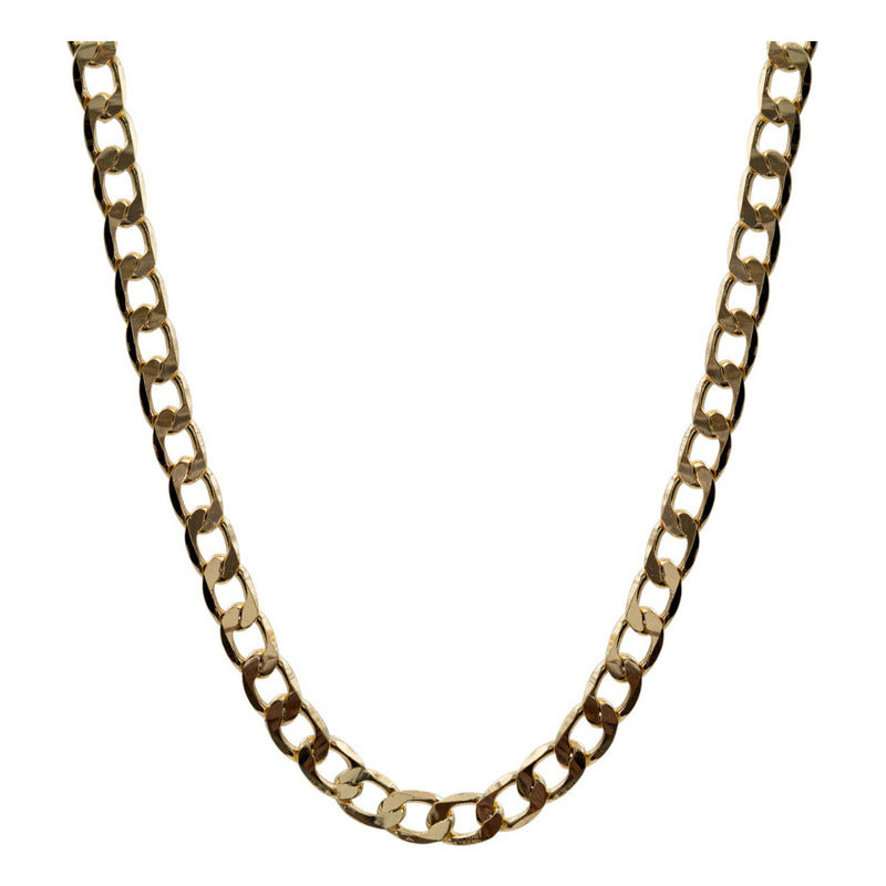 Cadena Cubana Gruesa Hombre Regalo Chapa Premium Oro 14k