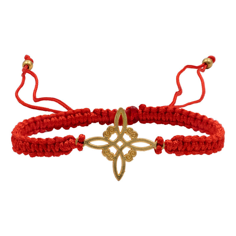 Pack 3 Piezas Pulseras Nudo De Bruja Artesanal Tejido Hilo