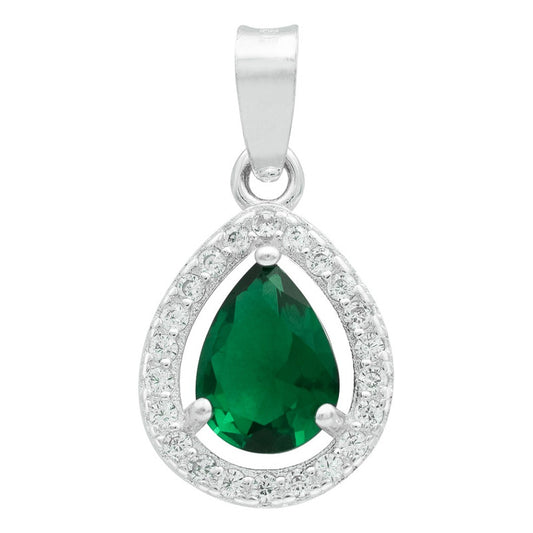 Dije Gota Zirconias Amor Mujer Regalo Joyería Moda Plata 925